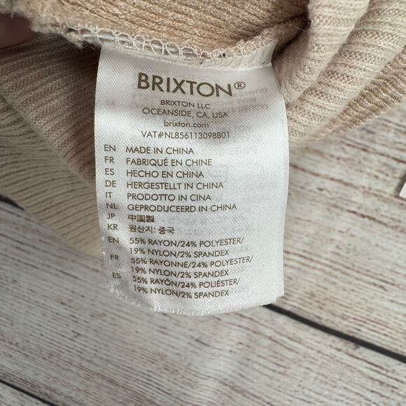 Brixton Bandera Sweater Vest Womens Small Heather Soft Pink NEW - Picture 7 of 9